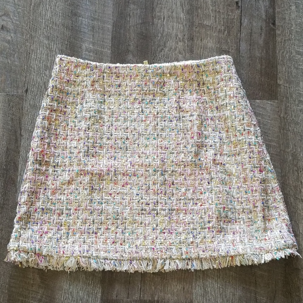 🍒NWT🍒 TED BAKER LORELAS TWEED BOUCLE MINI SKIRT - Picture 6 of 8
